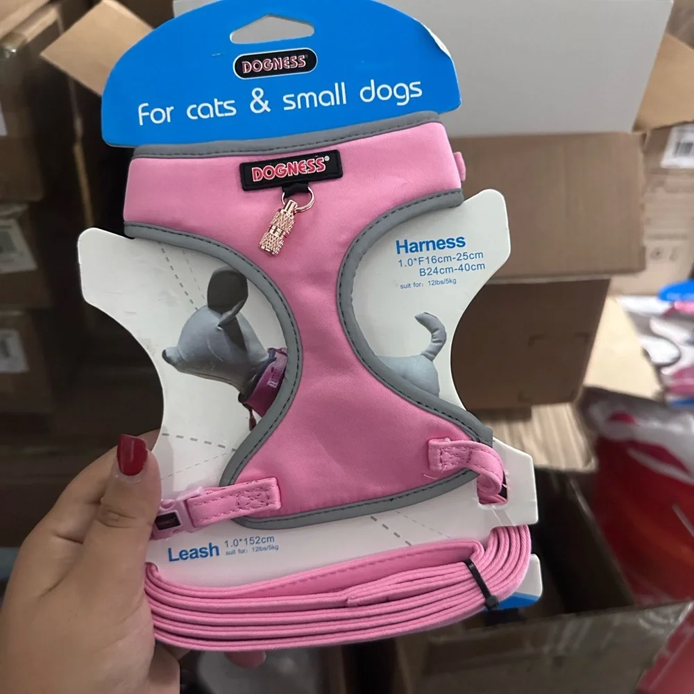 Pink Harness and Leash Set for Small Pets